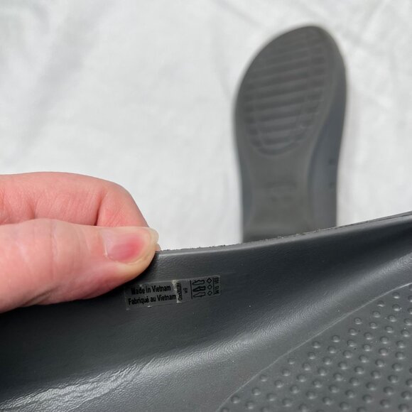 Crocs Womens Gianna Disc Gray Slip On Comfort Ballet Flats Size 9 - Picture 4 of 10